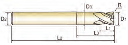 Фреза X5070 4FL STUB CR E/M 8(R0.2)X8X9(18)X60 (YG-1)