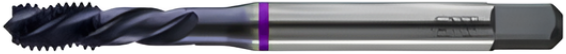 Метчик  HSS-PM DIN371 SPIRAL FLUTE TAP M2X0.4X6HX45.0 (YG-1)