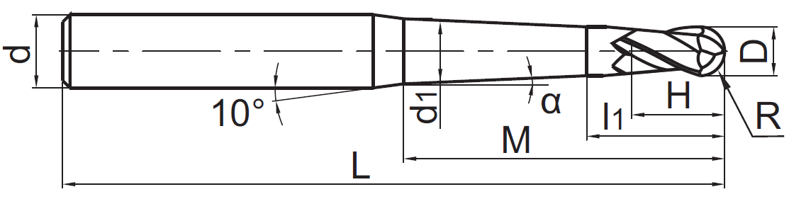PM-2BC10-R2.0-M60  KMG405 (ZCC-CT) фреза