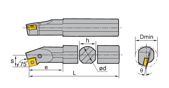 S32U-PSKNL 12 резец (ZCC-CT)