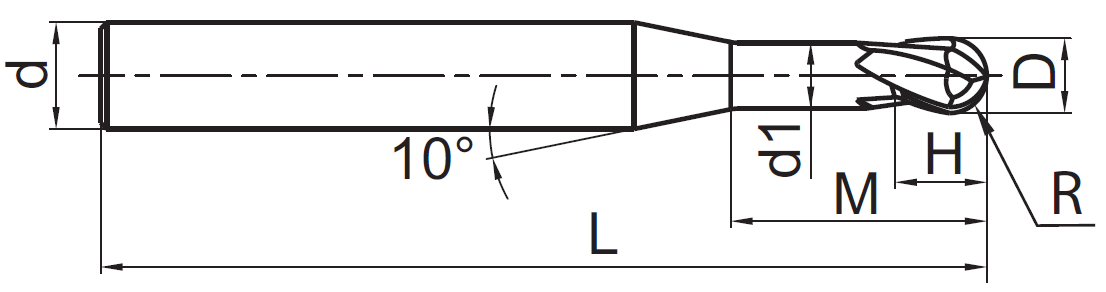NM-2BP-R1.0-M06 KMG309 Фреза