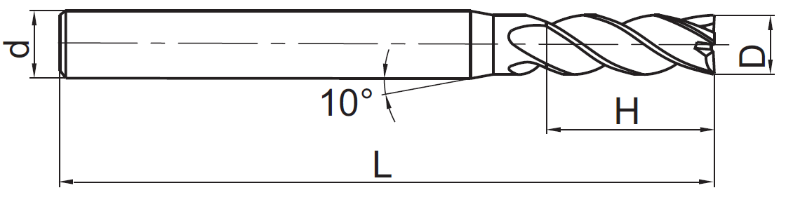 HM-4E-D1.0 KMG555 (ZCC-CT) фреза