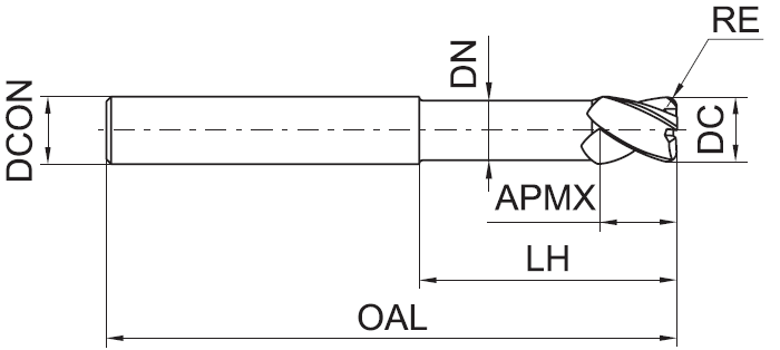 HMX-4RP-D8.0R0.5 KMG5515 (ZCC-CT)фреза