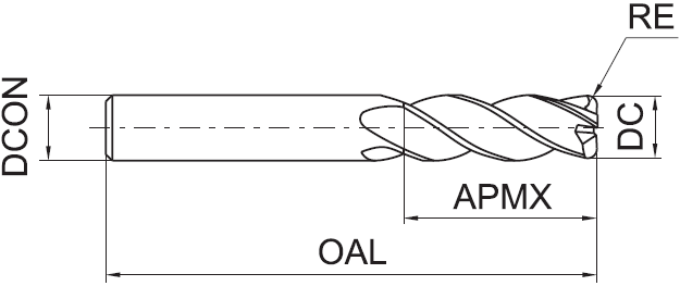 HMX-4R-D4.0R0.3 KMG5515 (ZCC-CT)фреза