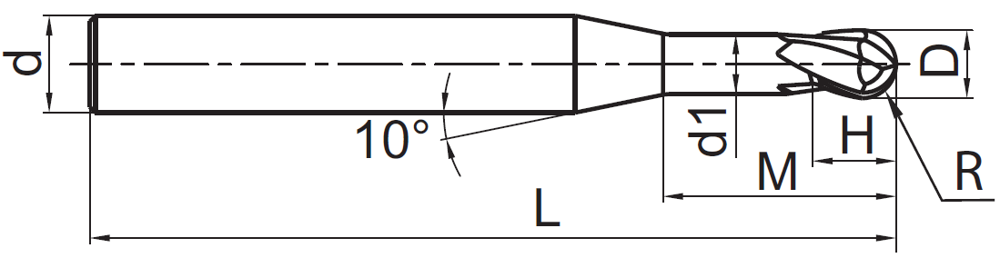 GM-2BP-R2.5-M16 фреза