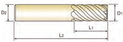 Фреза X5070 Multi FL 45deg. Helix Long E/M 10X10X22X72 (YG-1)