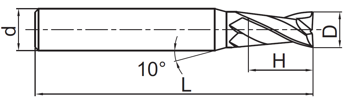 NM-2E-D10.0 KMG309 (ZCC-CT) фреза
