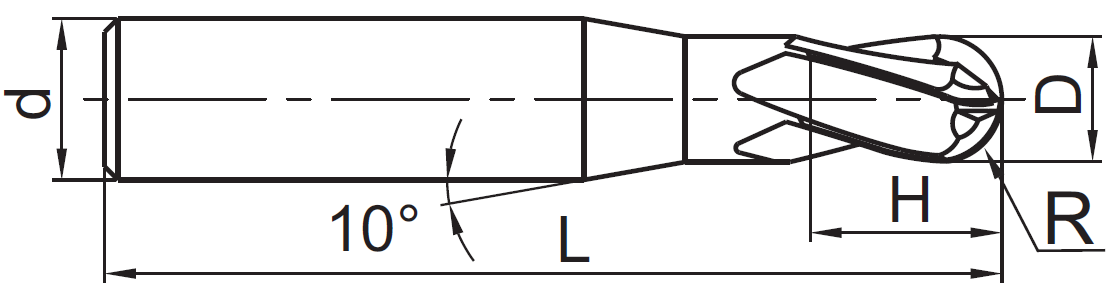 HM-4B-R2.5 KMG555(ZCC-CT) фреза