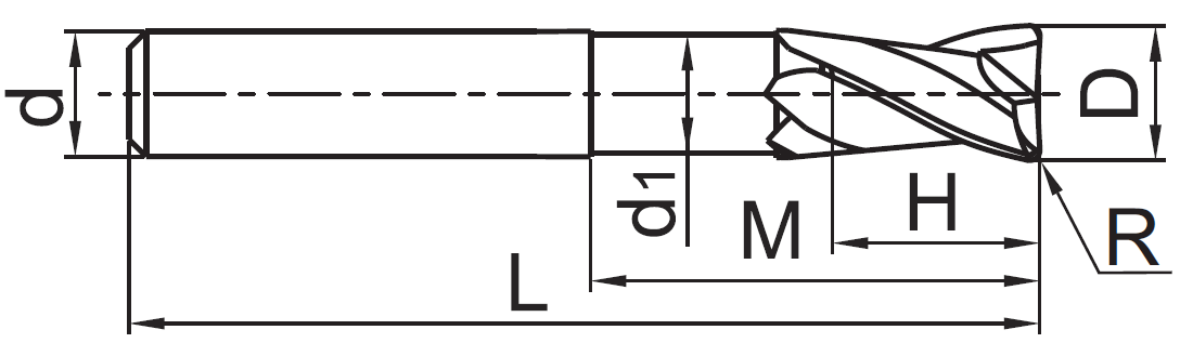 ALG-2R-D10.0R2.5 YK40F (ZCC-CT) фреза