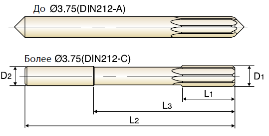 HSS-E(K210100500)SS STR.CHUCKING REAMER 5X5X23X86 (YG-1) развертка, цековка