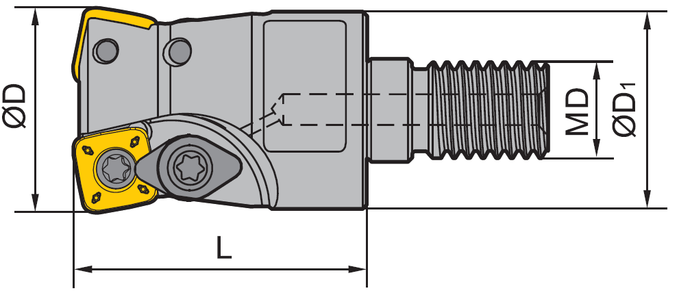 QCH-30-SDMT09-M16-03 (ZCC-CT)  Головка фрезерная
