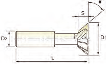 Фреза HSSCO5(M35) 12FL D CUTTER SH 38X16X16X80X60˚ (YG-1)