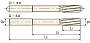 Развертка CARBIDE LH7˚ SP. NC MACHINE REAMER 4X4X19(42)X75(YG-1)