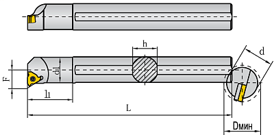 SNR0013M16 резец резьбонарезной, Правое Внутренняя