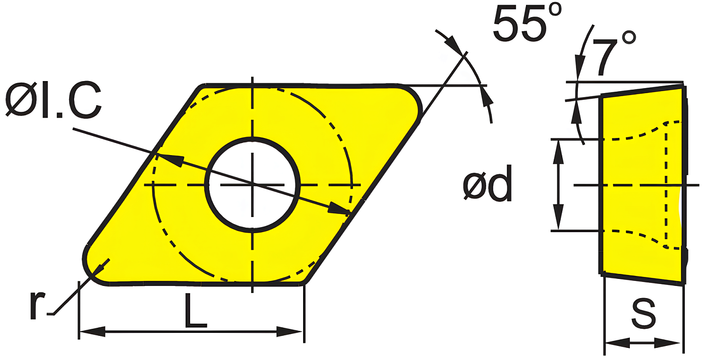 DCMT 11T308-EM YBG205 (ZCC-CT) пластина